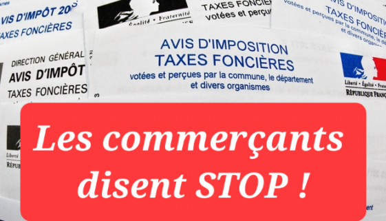 Stop taxe foncière commerçants