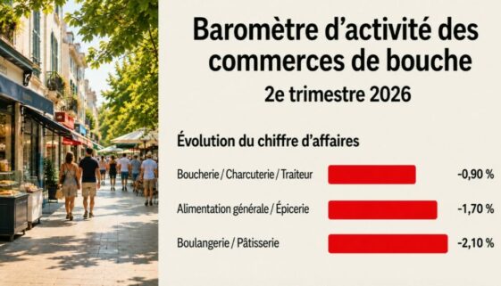 chiffre d'affaires commerce de bouche 2e trimestre 2026